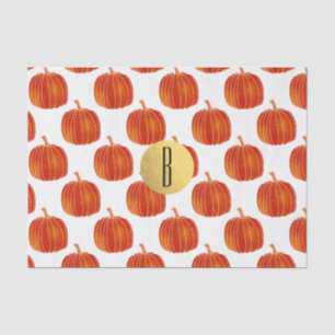 Papier Mousseline Fête personnalisée Citrouille d'automne Orange Bri