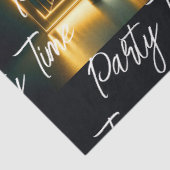 Papier Mousseline Fête Populaire Heure Neon Personnalisé (Détail)