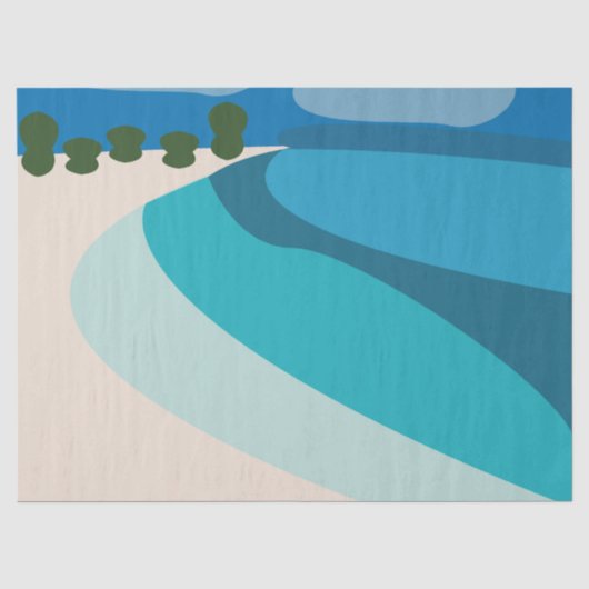 Papier Mousseline Fête sur le thème de la plage (Recto)
