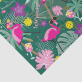 Papier Mousseline 🤩 Fête tropicale au pickleball, (Détail)