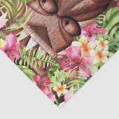 Papier Mousseline Fête Tropicale d'été Tiki Luau, Hawaï en bois (Détail)