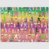 Papier Mousseline Fêter Les Femmes Avec Motif Cocktails (Recto)