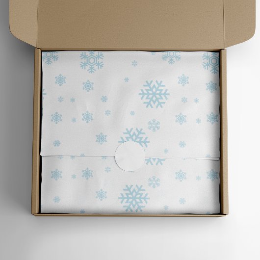 Papier Mousseline Fêtes de neige bleu minimum