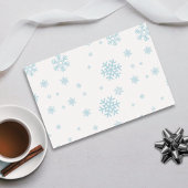 Papier Mousseline Fêtes de neige bleu minimum