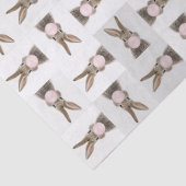 Papier Mousseline Feu de lapin rose bulle gomme (Détail)