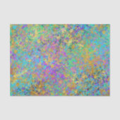 Papier Mousseline Feu Optique Gemstone Faux or Iridescente Couleur (Recto)