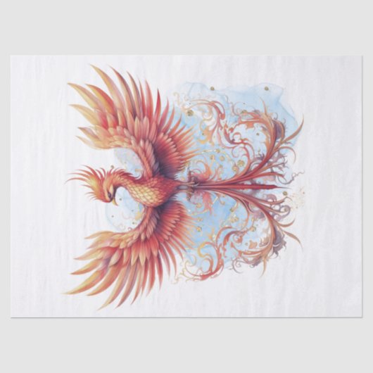 Papier Mousseline Feu Phoenix (Recto)