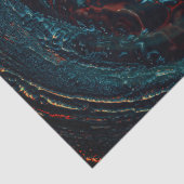 Papier Mousseline Feu rouge d'enfer océanique (Détail)