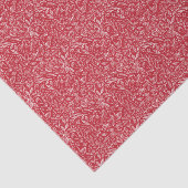 Papier Mousseline Feuillage blanc et rouge esquissé/conception flora (Détail)