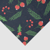 Papier Mousseline Feuillage d'hiver de la Pine aux Berries Holly (Détail)