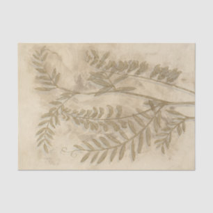Papier Mousseline Feuillage doré I