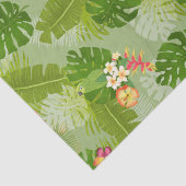 Papier Mousseline Feuillage tropical vert d'été (Détail)