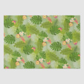 Papier Mousseline Feuillage tropical vert d'été (Recto)