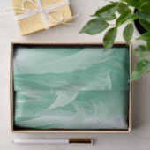 Papier Mousseline Feuillage vert à la menthe (Cadeau)