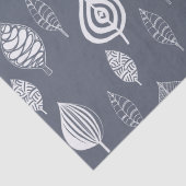 Papier Mousseline Feuille bleu et blanc (Détail)