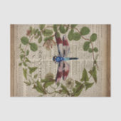 Papier Mousseline feuille botanique moderne vintage (Recto)