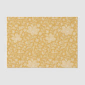 Papier Mousseline Feuille Classique Floral Art Motif Sur Ochre Jaune (Recto)