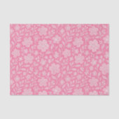Papier Mousseline Feuille Classique Floral Art Motif Sur Rose Chaud (Recto)