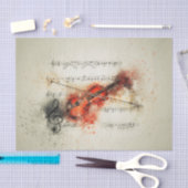 Papier Mousseline Feuille d'aquarelle Musique et papier de tissus de (Artisanat)