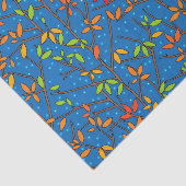 Papier Mousseline Feuille d'automne coloré (Détail)