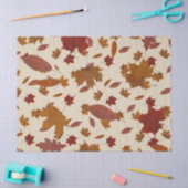 Papier Mousseline Feuille d'automne d'or sur la couleur crème faite (Artisanat)