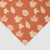 Papier Mousseline Feuille d'automne - mandarine (Détail)