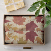 Papier Mousseline Feuille d'automne sur le beige (Cadeau)