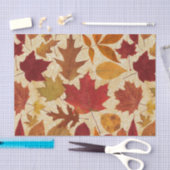 Papier Mousseline Feuille d'automne sur le beige (Artisanat)
