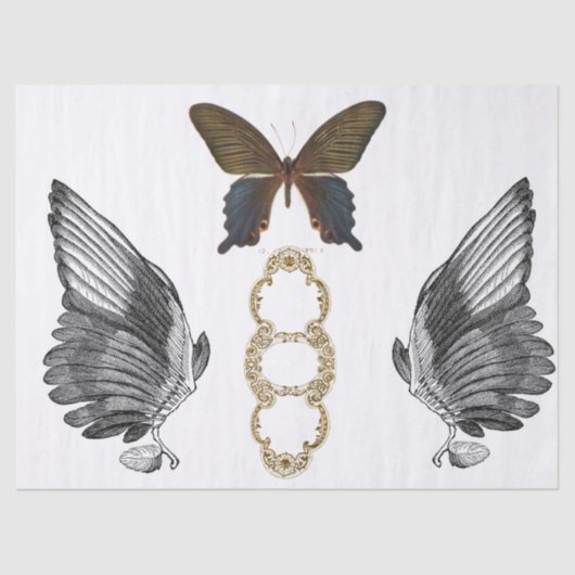 Papier Mousseline Feuille de Decoupage de journal d'ordure d'ailes (Recto)