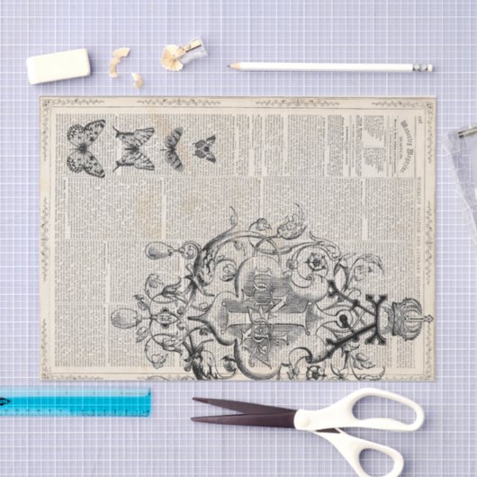 Papier Mousseline Feuille de Decoupage d'éphémères (Artisanat)