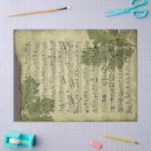 Papier Mousseline Feuille de musique et Feuilles sur la page Découpa (Artisanat)