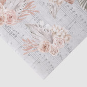 Papier Mousseline feuille de musique herbacée (Détail)