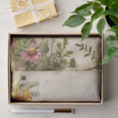 Papier Mousseline feuille de musique vintage fleur sauvage (Cadeau)