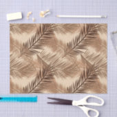 Papier Mousseline Feuille de palme, Brown foncé, tan et beige (Artisanat)