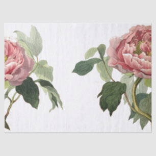 Papier Mousseline Feuille d'éléments de journal d'ordure de rose de