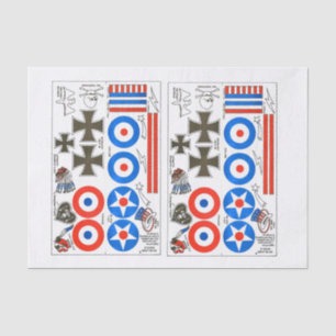 Papier Mousseline feuille d'insignes d'avion modèle de Dixième de