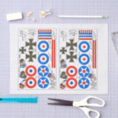 Papier Mousseline feuille d'insignes d'avion modèle de Dixième de (Artisanat)