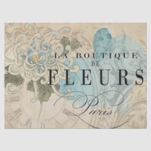 Papier Mousseline Feuille florale de Decoupage de boutique de La