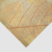 Papier Mousseline Feuille squelettique en bronze d'or (Détail)