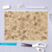 Papier Mousseline Feuilles automne-automne à Sepia Brown (Artisanat)