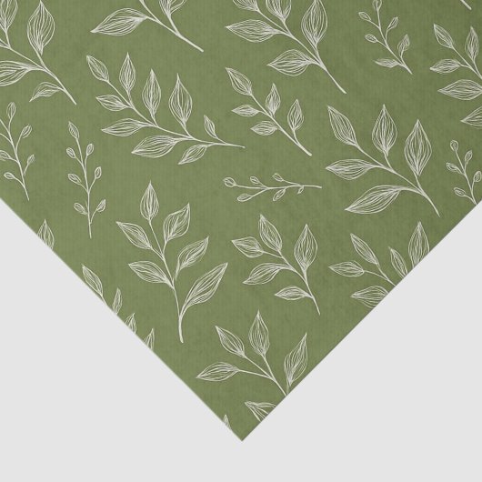 Papier Mousseline Feuilles botaniques (Détail)