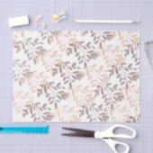 Papier Mousseline Feuilles botaniques florales abstraites modernes (Artisanat)