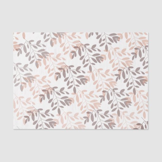 Papier Mousseline Feuilles botaniques florales abstraites modernes (Recto)