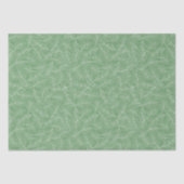 Papier Mousseline Feuilles botaniques texturés vert et blanc (Recto)