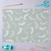 Papier Mousseline Feuilles botaniques verts turquoises (Artisanat)