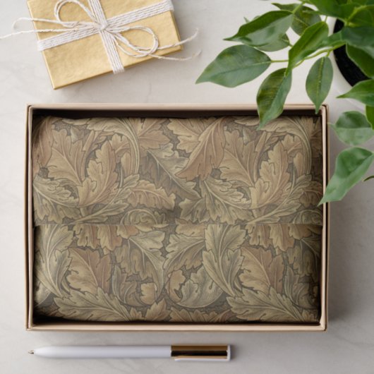 Papier Mousseline Feuilles d'acanthe par William Morris, textile ant (Cadeau)
