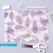 Papier Mousseline Feuilles d'aquarelle de prune douce (Artisanat)