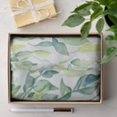 Papier Mousseline Feuilles d'aquarelle verte (Cadeau)