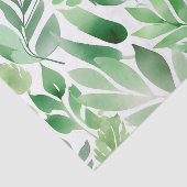 Papier Mousseline Feuilles d'aquarelle verte Sage (Détail)