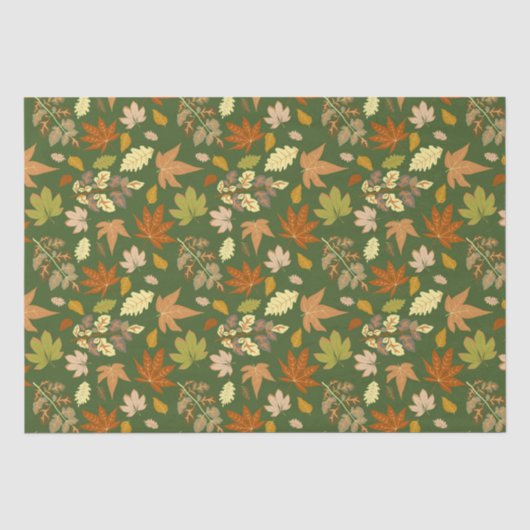 Papier Mousseline Feuilles d'automne (Recto)